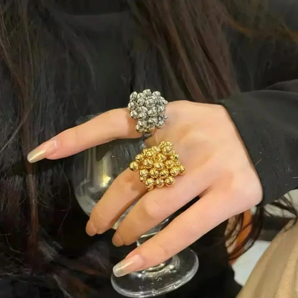 Baroque Ball Cluster Ring